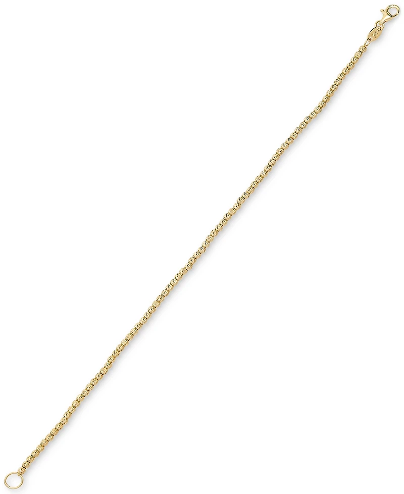 Italian Gold Beaded Bracelet in 14k Gold