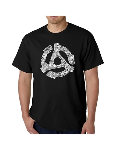 La Pop Art Mens Word T-Shirt - Record Adapter