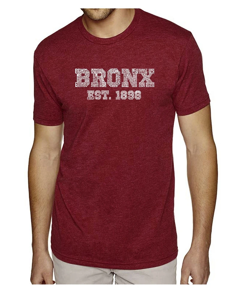 La Pop Art Mens Premium Blend Word T-Shirt - Popular Bronx, Ny Neighborhoods