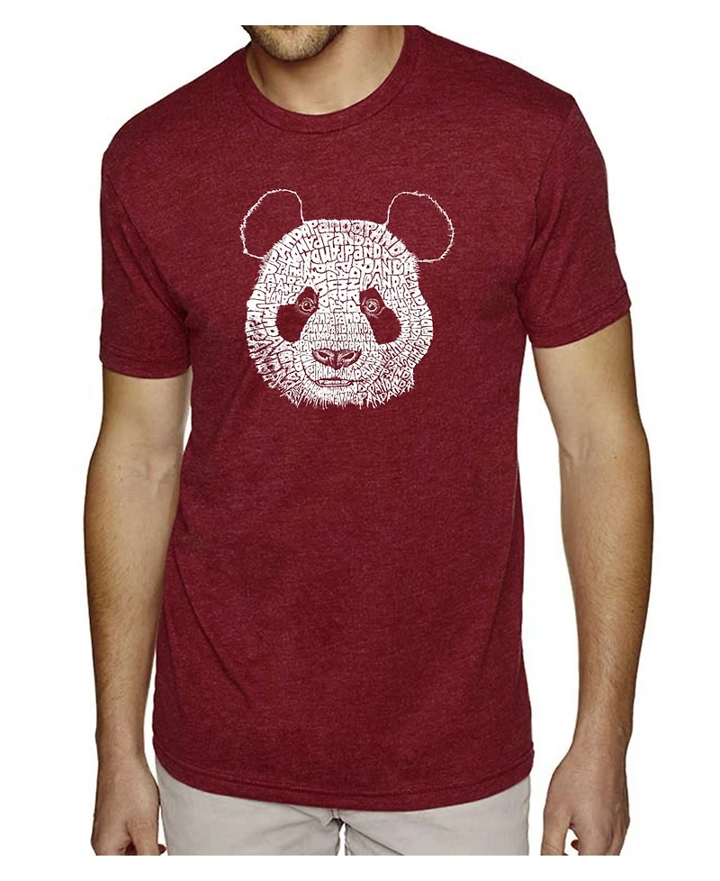 La Pop Art Mens Premium Blend Word T-Shirt - Panda Head