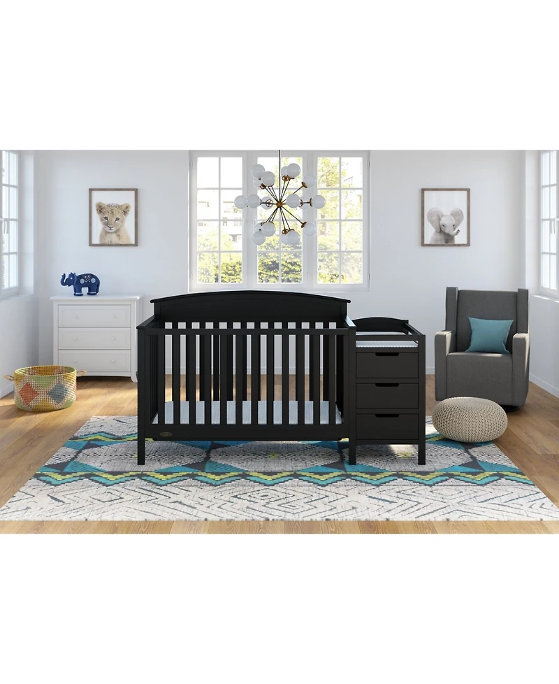 Graco Benton 4-in-1 Convertible Crib and Changer (Pebble Gray)