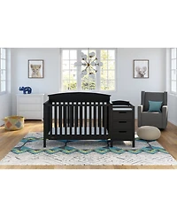 Graco Benton 4-in-1 Convertible Crib and Changer (Pebble Gray)