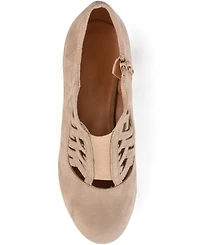 Journee Collection Women's Piper Cagey Upper Round Toe Dress Shooties