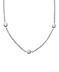 Arabella Sterling Silver Necklace, White Round-Cut Cubic Zirconia 7-Station Necklace (3-1/6 ct. t.w.)
