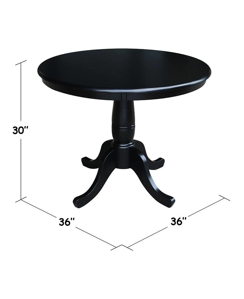 International Concepts 36" Round Top Pedestal Table
