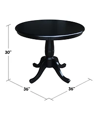 International Concepts 36" Round Top Pedestal Table