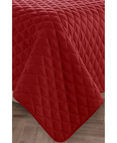Elegant Comfort Luxury Diamond Design -Pc. Quilted Coverlet Set