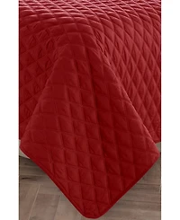 Elegant Comfort Luxury Diamond Design -Pc. Quilted Coverlet Set