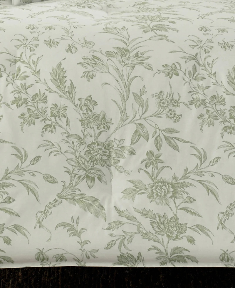 Laura Ashley Natalie Cotton Reversible 2-Pc. Duvet Cover Set, Twin