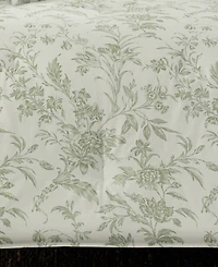 Laura Ashley Natalie Cotton Reversible 2-Pc. Duvet Cover Set, Twin