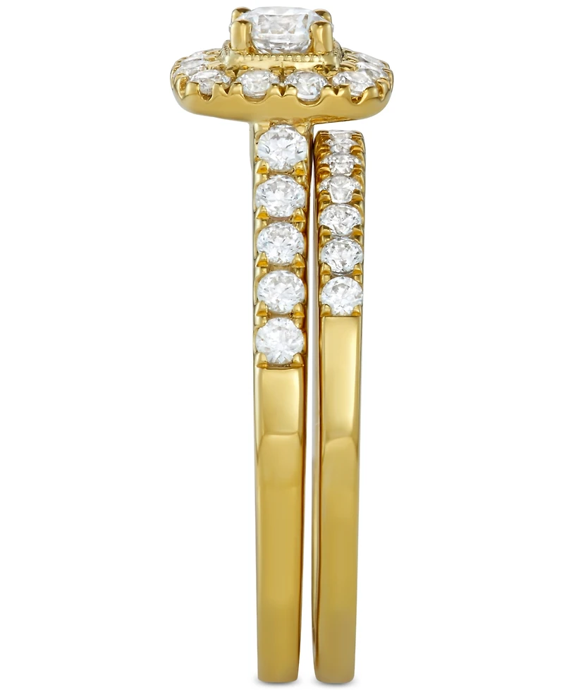 Diamond Halo Bridal Set (1 ct. t.w.) in 14k White