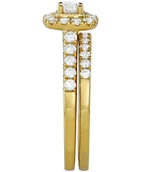 Diamond Halo Bridal Set (1 ct. t.w.) in 14k White