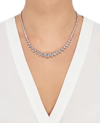 Arabella Cubic Zirconia Graduated 17" Necklace in Sterling Silver, Created for Macy's