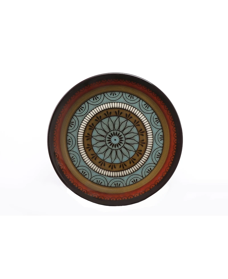 Lorren Home Trends 16 Piece Glazed Dinnerware