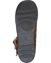 Journee Collection Women's Jester Wide Calf Rouched Buckle Mid Shaft Boots