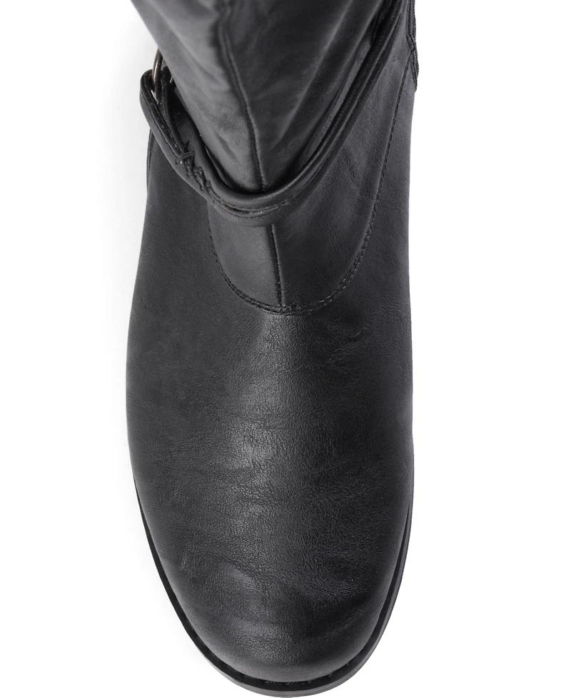 Journee Collection Women's Harley Wide Calf Rouched Knee High Boots