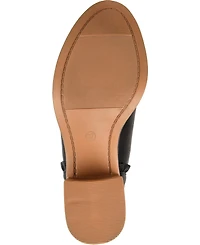 Journee Collection Women's Lennie Ruffle Detail Stacked Block Heel Booties