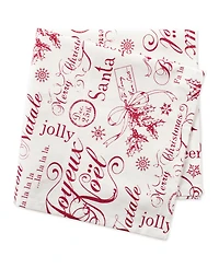 Vintage Christmas Print Napkin, Set of 6