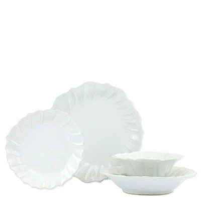 Vietri Incanto Stone Ruffle Dinnerware Collection