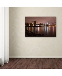 David Ayash 'Jane's Carousel, Brooklyn Bridge-Color' Canvas Art - 24" x 16"
