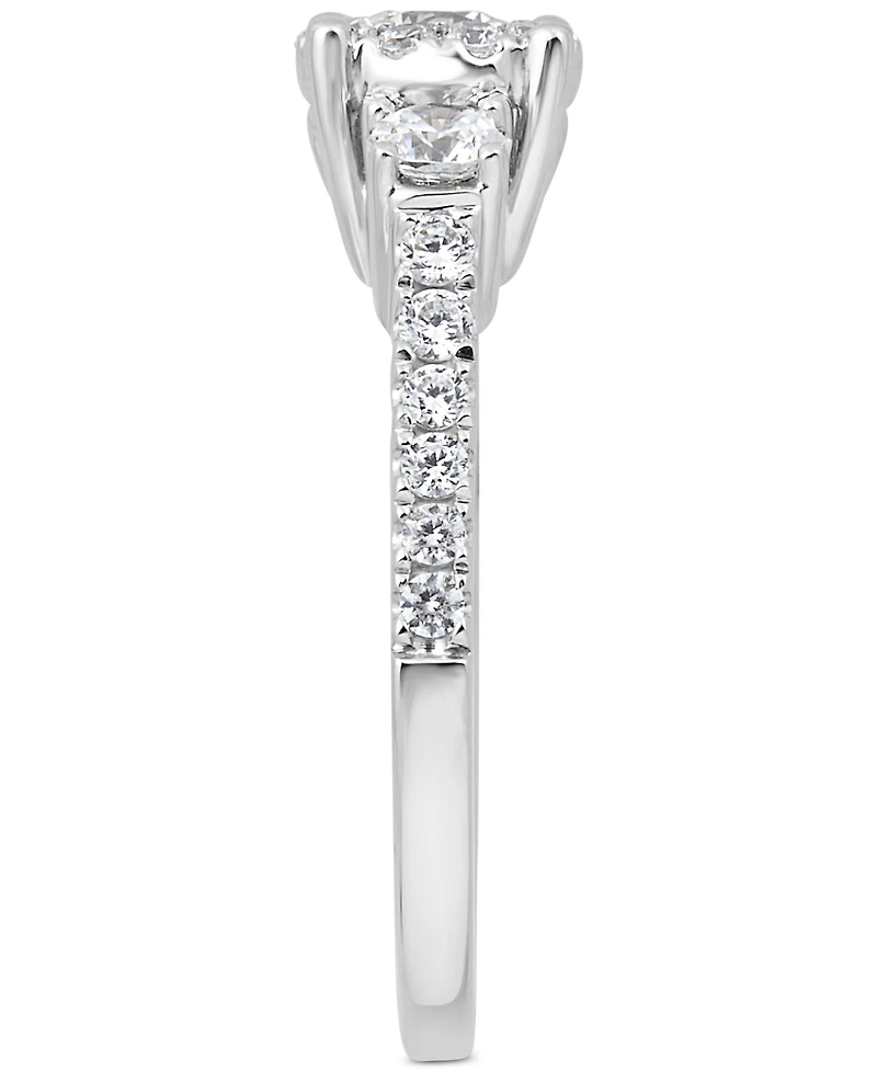 Diamond Halo Engagement Ring (1 ct. t.w.) in 14k White Gold