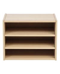 Iris Usa Tachi Modular Wood Stacking Storage Box with Shelf, Light Brown