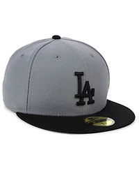 New Era Los Angeles Dodgers Basic Gray Black 59FIFTY Fitted Cap