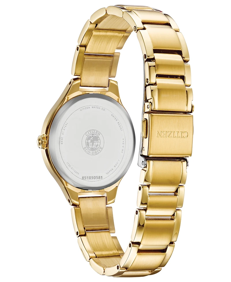 Citizen Eco-Drive Women's Corso Diamond-Accent Gold-Tone Stainless Steel Bracelet Watch 29mm