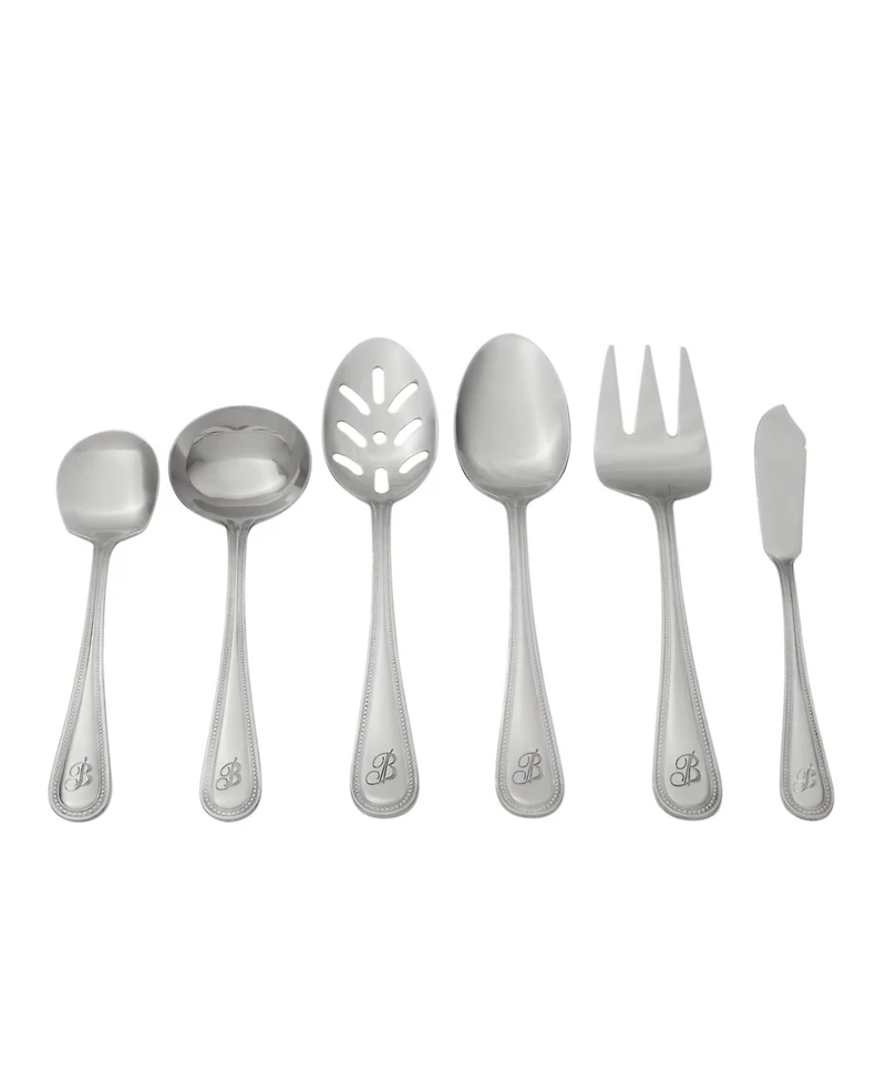 Riverridge Beaded 46 Piece Monogrammed Flatware Set - G, Service for 8
