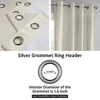 Half Price Drapes Porcelain White Grommet Signature Velvet Blackout Curtain