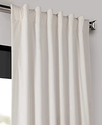 Half Price Drapes Alabaster Beige Signature Velvet Blackout Curtain