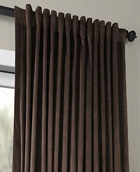 Half Price Drapes Java Signature Extra Wide Velvet Blackout Curtain