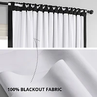 Half Price Drapes Signature Extra Wide Velvet Blackout Curtain