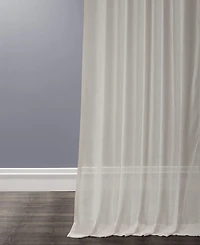 Half Price Drapes Gardenia Textured Faux Linen Sheer Curtain