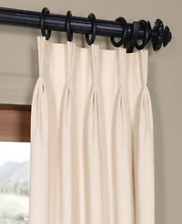 Half Price Drapes French Pleat Signature Velvet Blackout Curtain