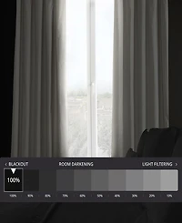 Half Price Drapes Hazelwood Beige Solid Cotton Hotel Blackout Curtain