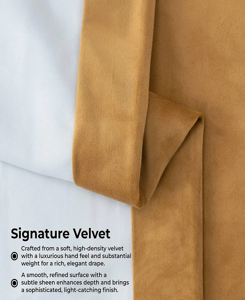 Half Price Drapes Grommet Signature Velvet Blackout Curtain