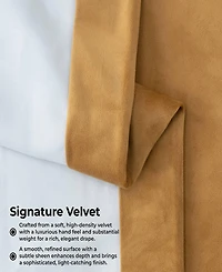 Half Price Drapes Grommet Signature Velvet Blackout Curtain