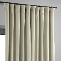 Half Price Drapes Cool Beige Signature Extra Wide Velvet Blackout Curtain