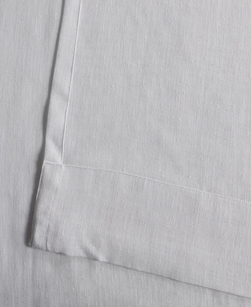 Half Price Drapes Aspen White Grommet Textured Faux Linen Sheer Curtain
