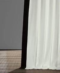 Half Price Drapes Fresh Popcorn & Black Bordered Vertical Printed Cotton Curtain