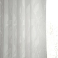 Half Price Drapes Avignon Vine Floral Patterned Faux Linen Sheer Curtain