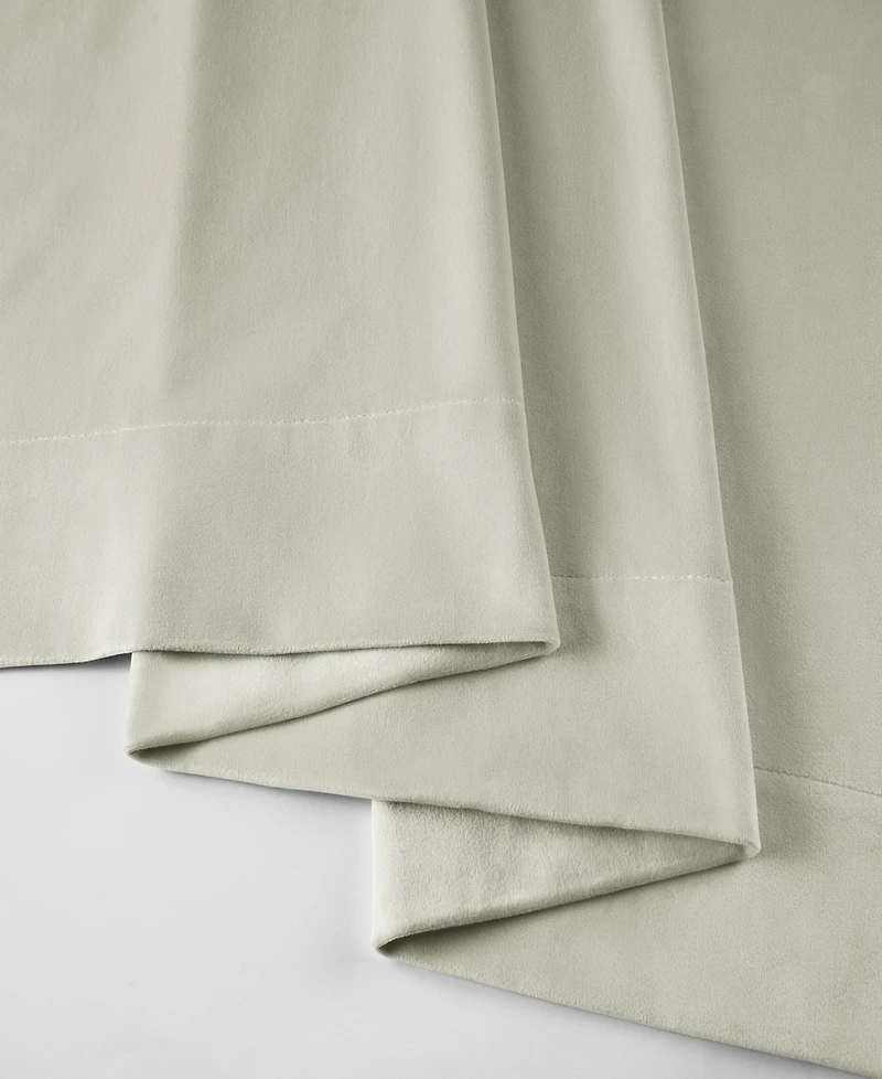 Half Price Drapes Warm Off White Signature Extra Wide Velvet Blackout Curtain