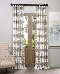 Half Price Drapes Sorong Geometric Printed Cotton Room Darkening Curtain