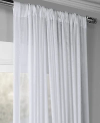 Half Price Drapes Double Layered White Extra Wide Sheer Curtain