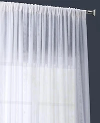 Half Price Drapes Double Layered White Extra Wide Sheer Curtain