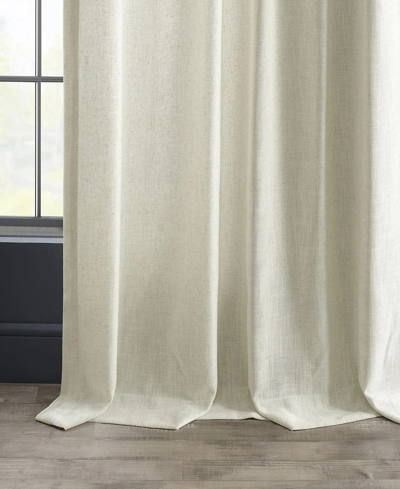 Half Price Drapes Barley Heavy Faux Linen Curtain