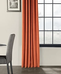 Half Price Drapes Burnt Pumpkin Signature Velvet Blackout Curtain