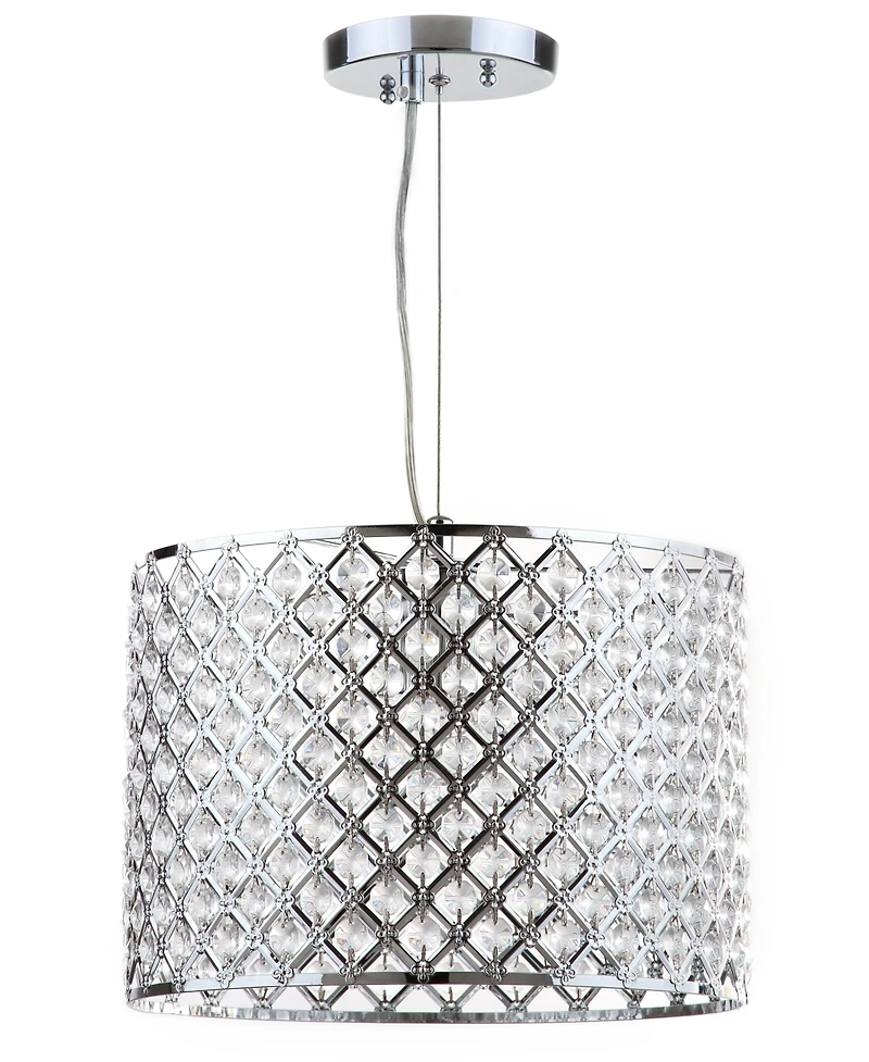 Safavieh Silva Beaded 12"D Adjustable Diamond Pendant