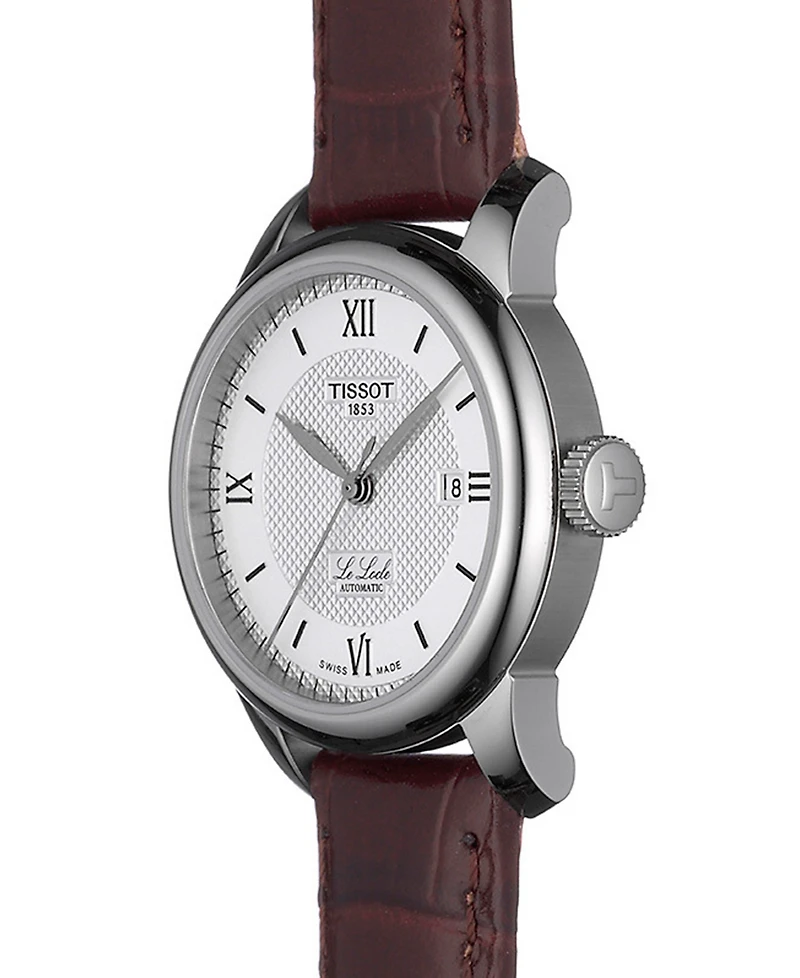 Tissot Women's Swiss Automatic Le Locle Brown Leather Strap Watch 29mm